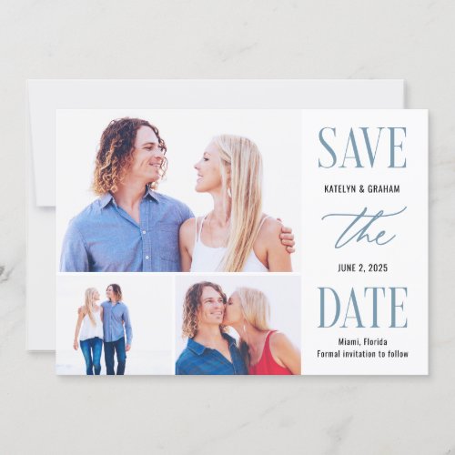 Modern Type Editable Color Save The Date Card