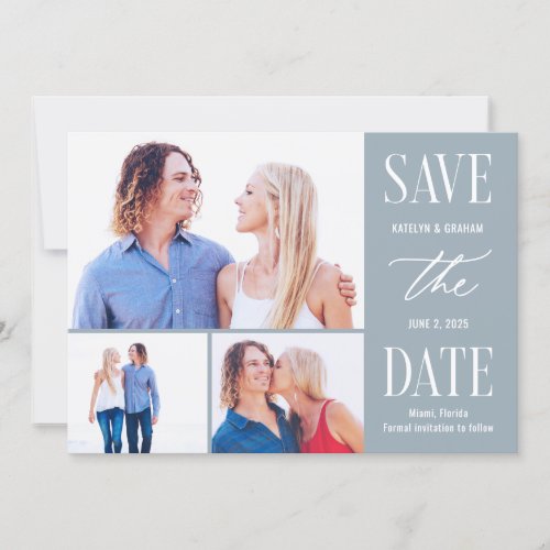 Modern Type Editable Color Save The Date Card
