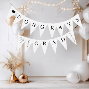Modern Type Graduation Party Bunting Banner