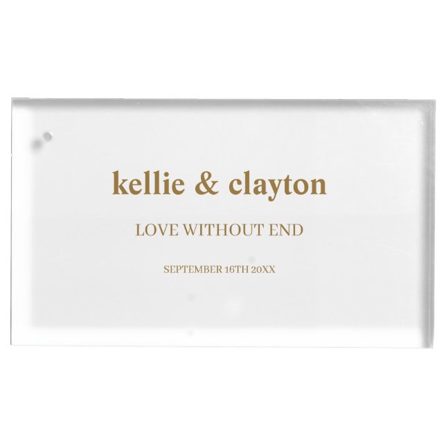 Modern Type Wedding Table Place Card Holder (Front)