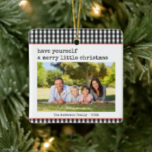 Modern Typewriter Merry Little Christmas Photo