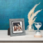 Modern Typewriter | Your Photo on Black Gingham