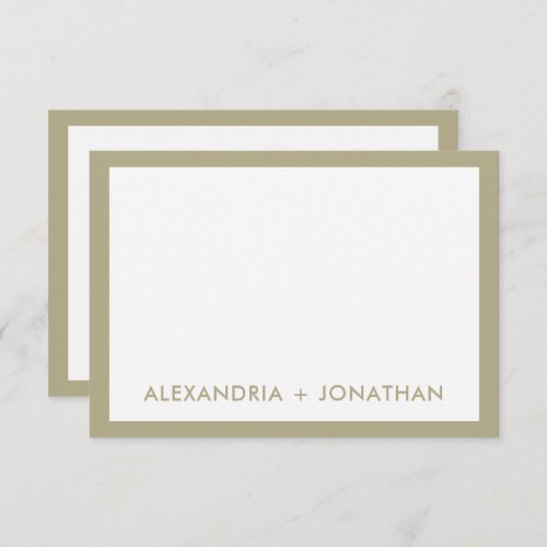 Modern Typgraphic Couples Thank You Note Card