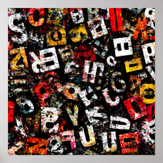 Modern Typographic Art: Seamless Industrial Poster