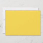 Modern Typographic Yellow Tulip Bridal Shower Invitation (Back)