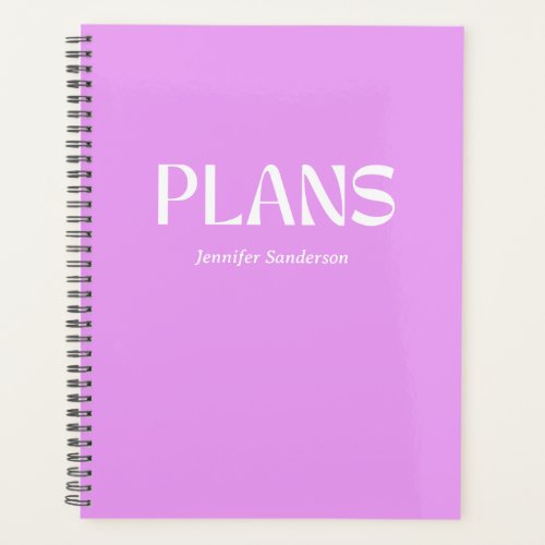Modern Typography 2024 Personalized Purple Planner