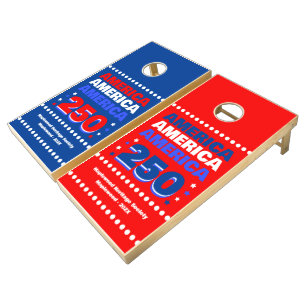 Modern Typography 250 Years USA Cornhole Set
