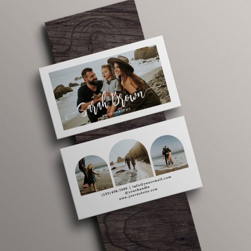 Modern Typography 3 Photo Arch Photographer Business Card