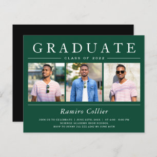 Modern Typography 3 Photo Graduation Celebration