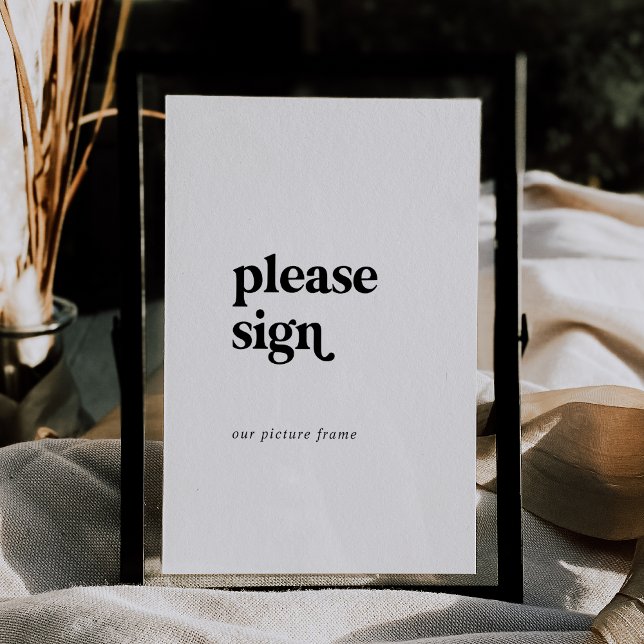 Modern Typography 5x7" Alternative Guest Book Sign (Modern Typography 5x7" Alternative Guest Book Sign)