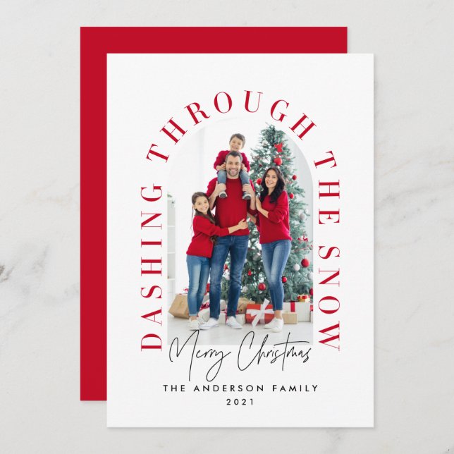 Modern typography arch 1 photo Christmas (Front/Back)