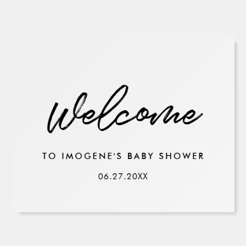 Modern typography Baby shower Welcome