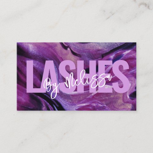 Modern Typography Beauty Makeup Artist Lashes  Business Card