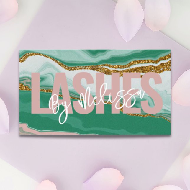 Modern Typography Beauty Makeup Artist Lashes  Business Card (Modern Typography Beauty Makeup Artist Lashes Business Card)