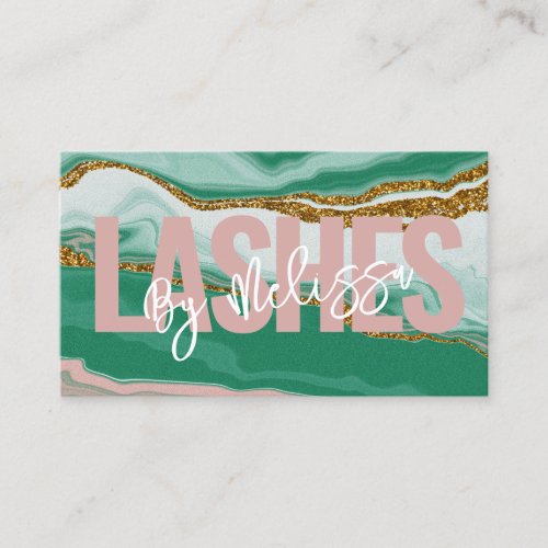 Modern Typography Beauty Makeup Artist Lashes  Business Card