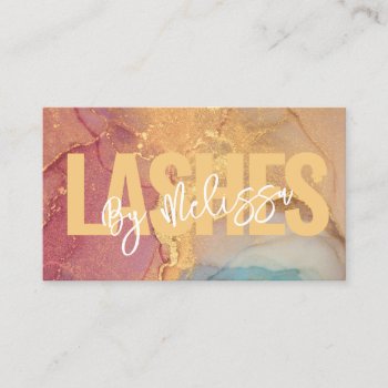 Modern Typography Beauty Makeup Artist Lashes  Business Card by businesscardsdepot at Zazzle