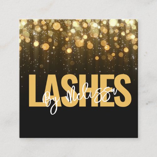 Modern Typography Beauty Makeup Artist Lashes  Square Business Card