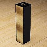 Modern typography black and gold 40th birthday wine box<br><div class="desc">Modern typography black and gold 40th birthday party gift box</div>