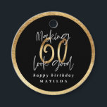 Modern typography black and gold 60th birthday favor tags<br><div class="desc">Modern typography black and gold 60th birthday party favor tags</div>