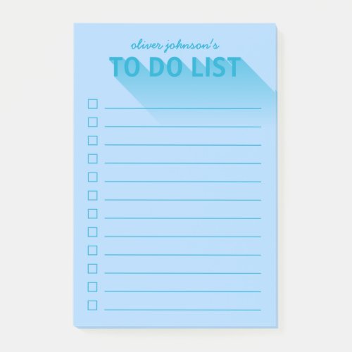 Modern Typography Blue To Do List Post_it Notes