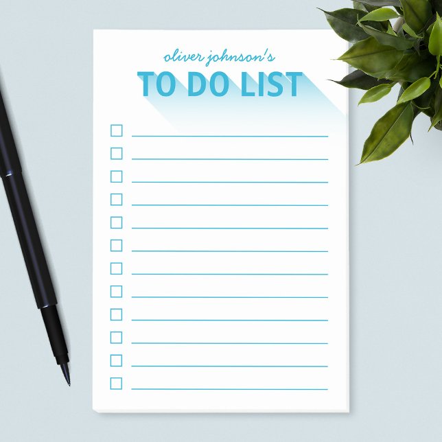 Modern Typography Blue To Do List Post-it Notes (Creator Uploaded)
