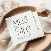 Modern Typography Bridal Shower Napkins
