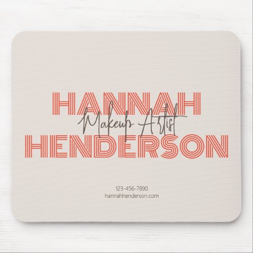 Modern Typography Business Mouse Pad
