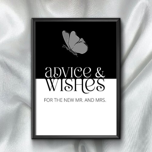Modern Typography Butterfly Advice and Wishes Poster