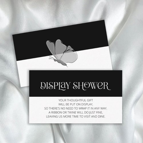 Modern Typography Butterfly Display shower Enclosure Card