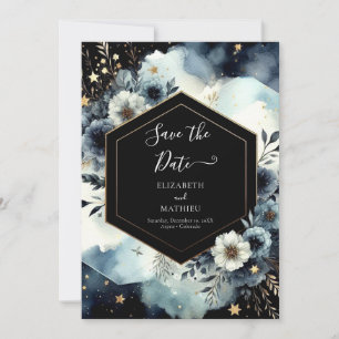 Modern Typography Celestial Wedding Save The Date
