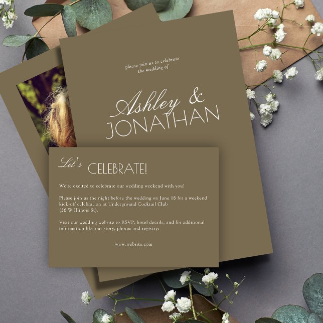 Modern Typography-Centric Wedding Enclosure Card (Creator Uploaded)