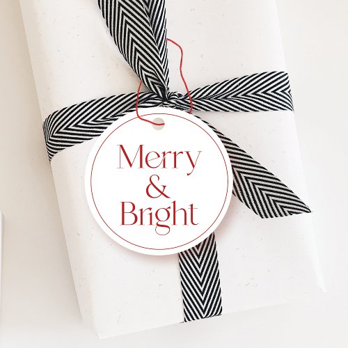 Modern Typography Christmas Hang Tag