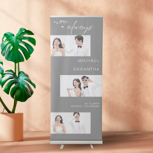 Modern Typography Classic Wedding Retractable Banner