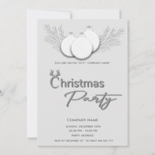 Modern typography corporate Christmas party Invitation