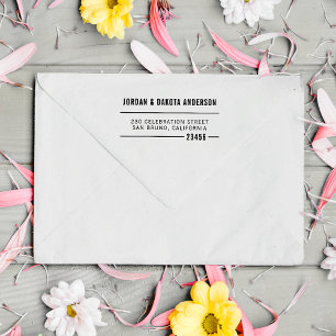 Modern Typography Custom Names & Return Address Self-inking Stamp