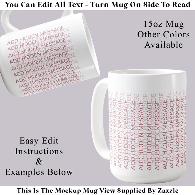 Modern Typography Custom Secret Message PP Coffee Mug (Creator Uploaded)
