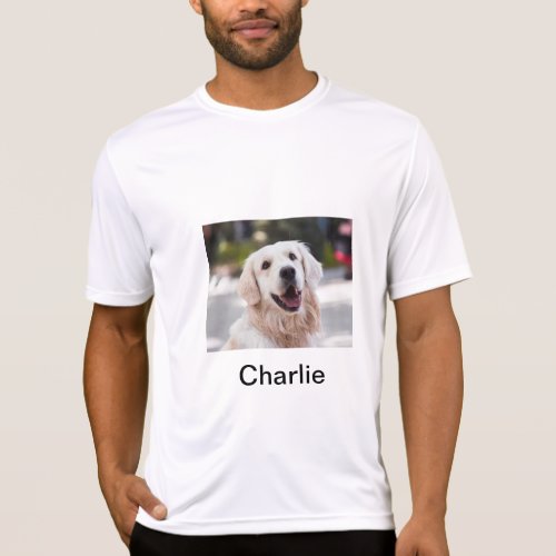 Modern typography Cute Dog Photo T_Shirt