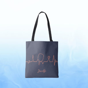 Modern Typography Cute Fun Stylish Pickleball Tote Bag