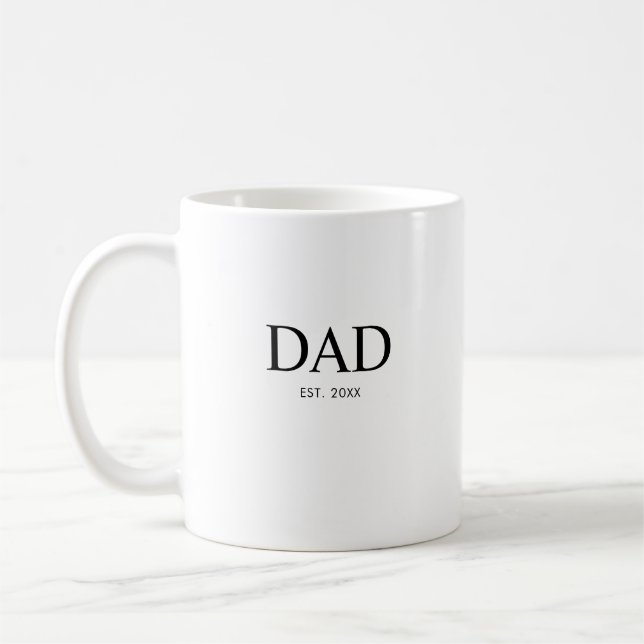 Modern Typography Dad Established Coffee Mug (Left)