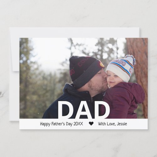 Modern Typography DAD Photo Fathers Day