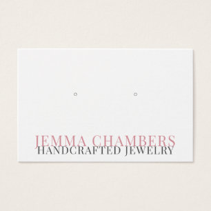 Modern Typography Earring Jewelry Display Card