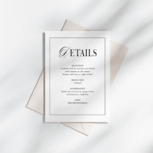 Modern Typography Elegant Letterpress Enclosure Card