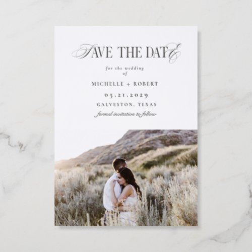 Modern Typography Elegant Letterpress Photo Cards