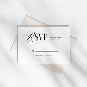Modern Typography Elegant Letterpress RSVP Cards