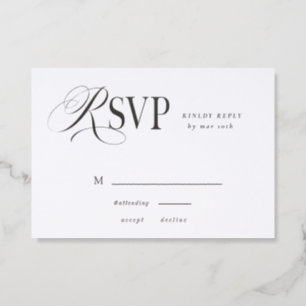 Modern Typography Elegant Letterpress RSVP Cards