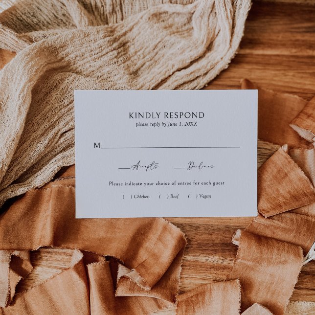 Modern Typography Elegant Wedding RSVP Card (Creator Uploaded)