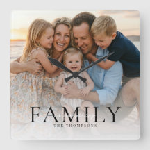 Modern Typography Family Name Keepsake Photo Gift