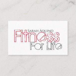 Modern Typography Fitness Trainer Business Card