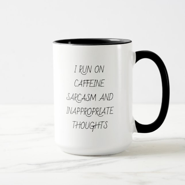 Modern Typography Funny Coffee Lover  Mug (Right)