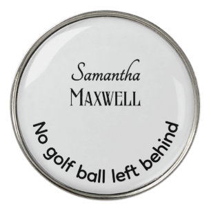 Modern Typography Funny Humor Personalized Names Golf Ball Marker